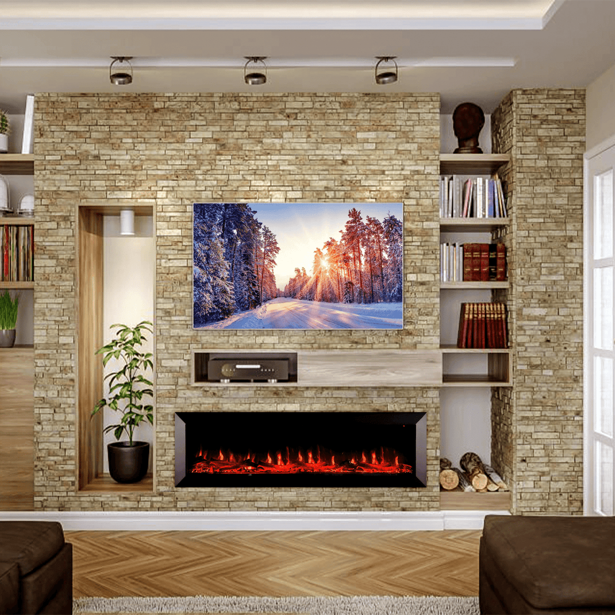 Modern Steel sfeerhaard – 128cm