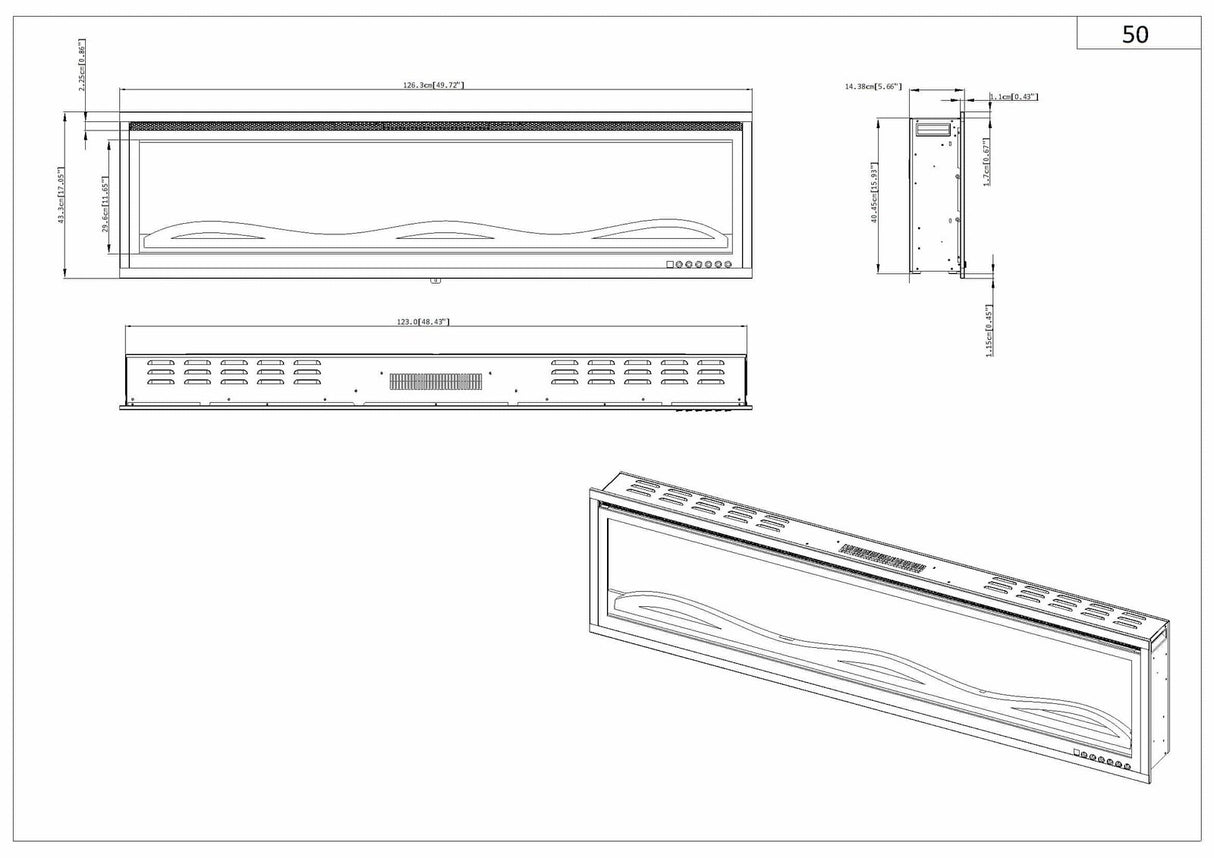 Lumina sfeerhaard - 128cm