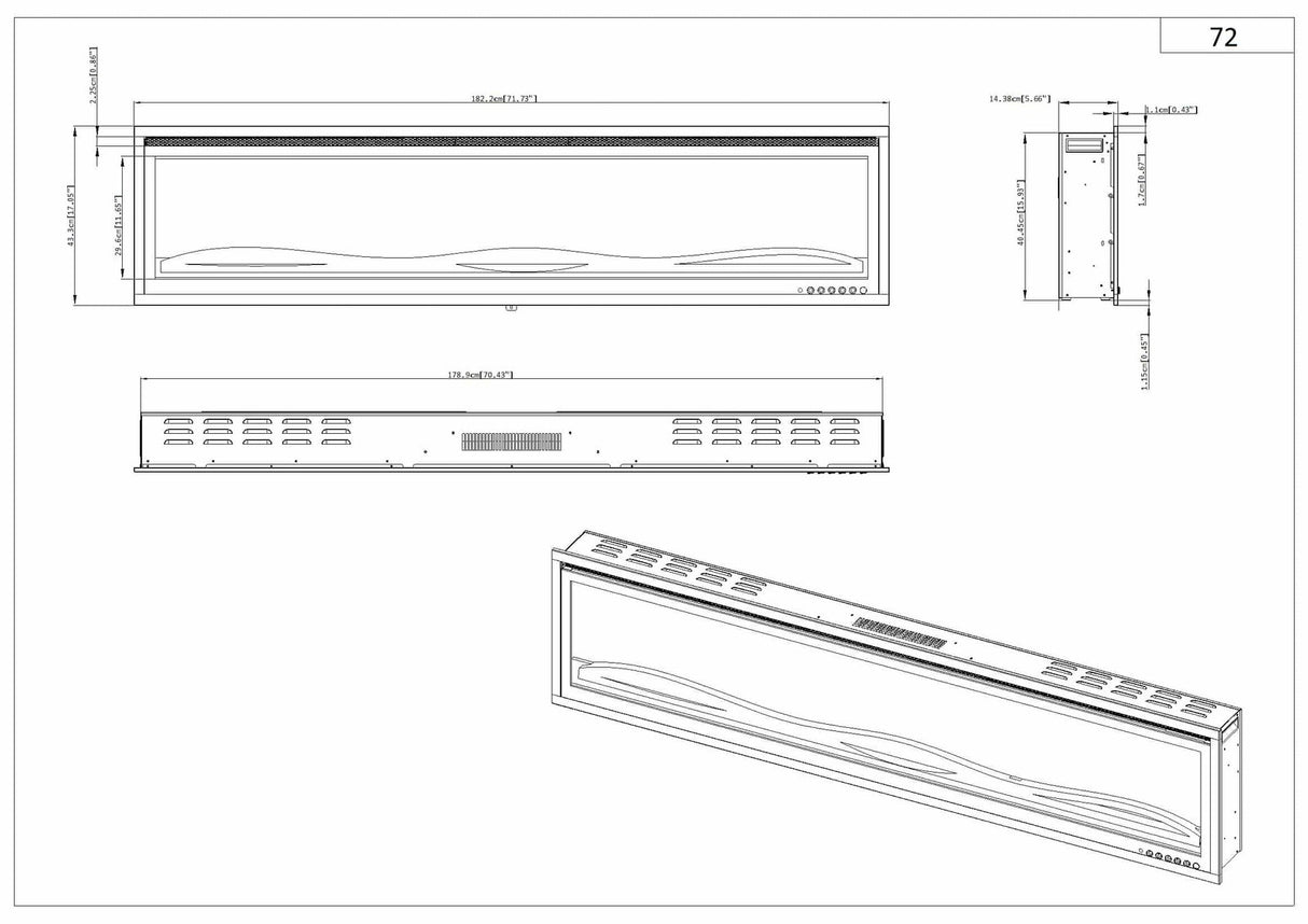 Lumina sfeerhaard - 183cm