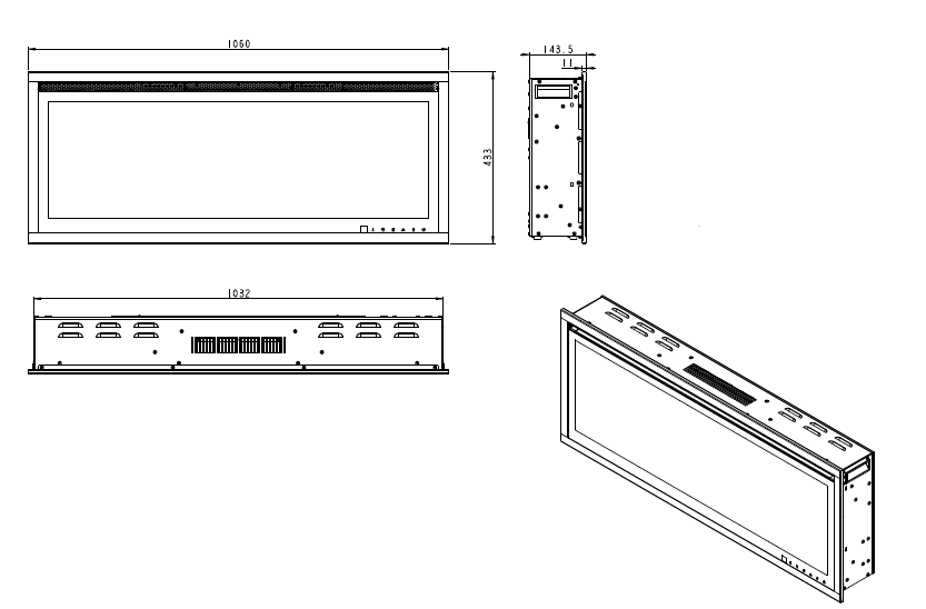 Lumina sfeerhaard - 106cm