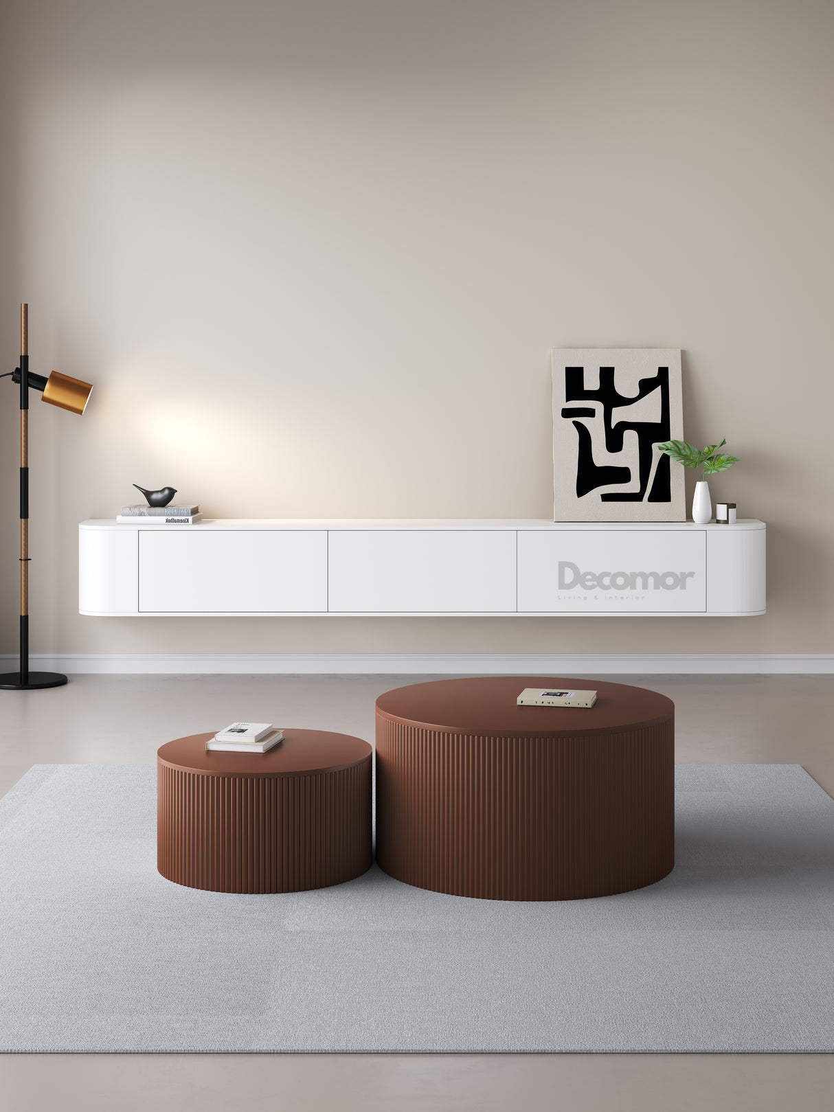 Chic TV meubel Rond - 240cm - Wit