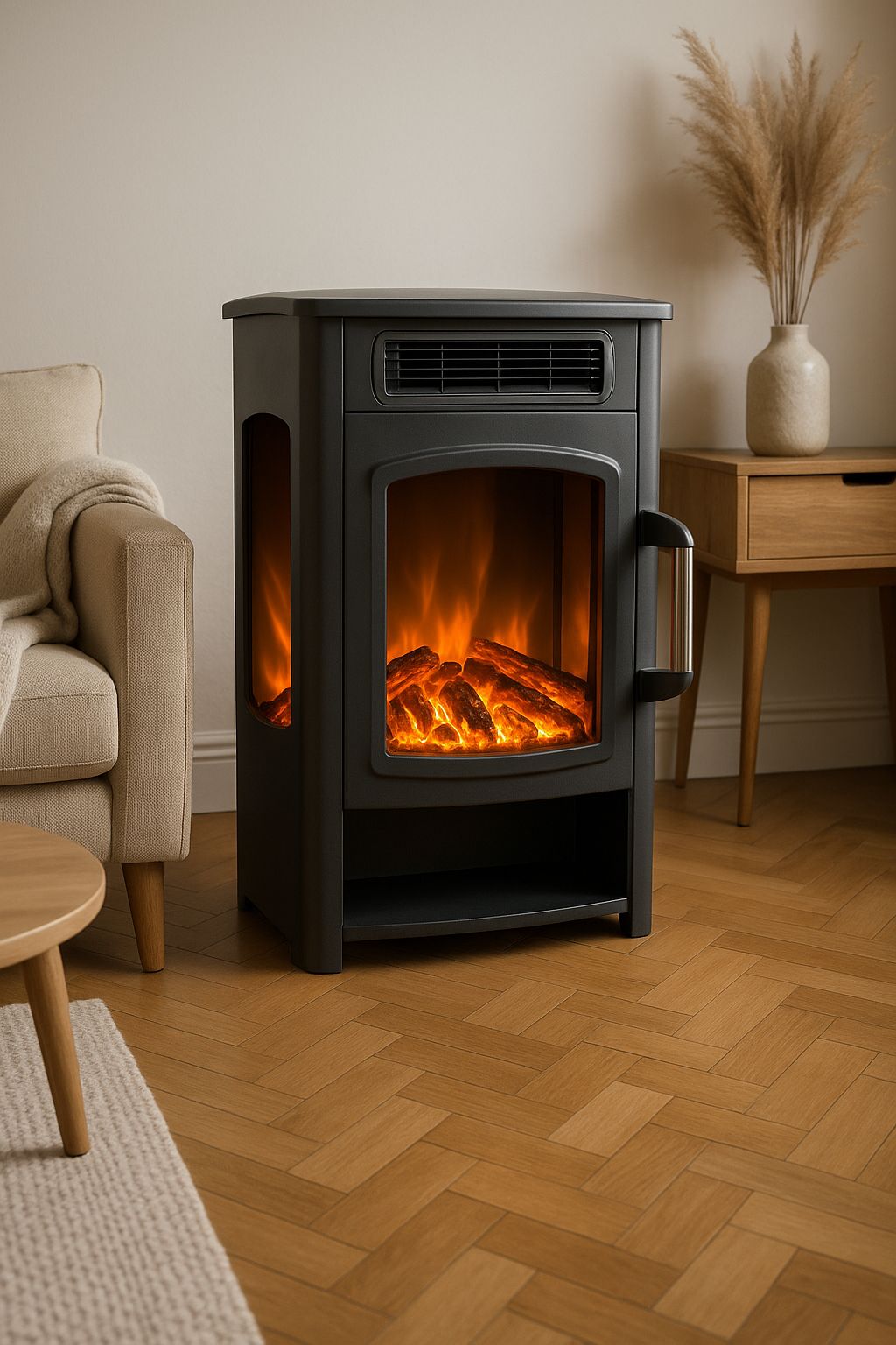 Verdi Fires - Vrijstaande elektrische haard met verwarming