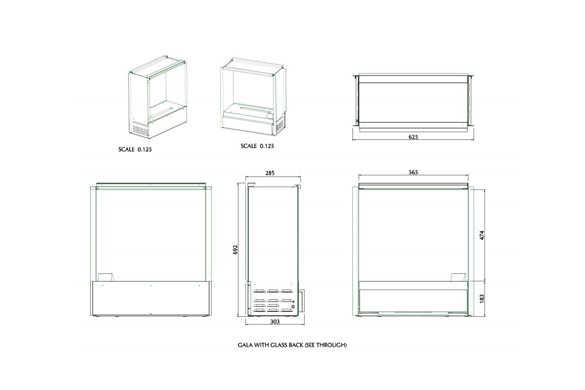 Dimplex Gala Opti-myst elektrische doorkijkhaard