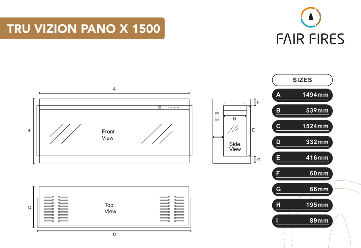 Fair Fires Tru Vizion Pano X 1500