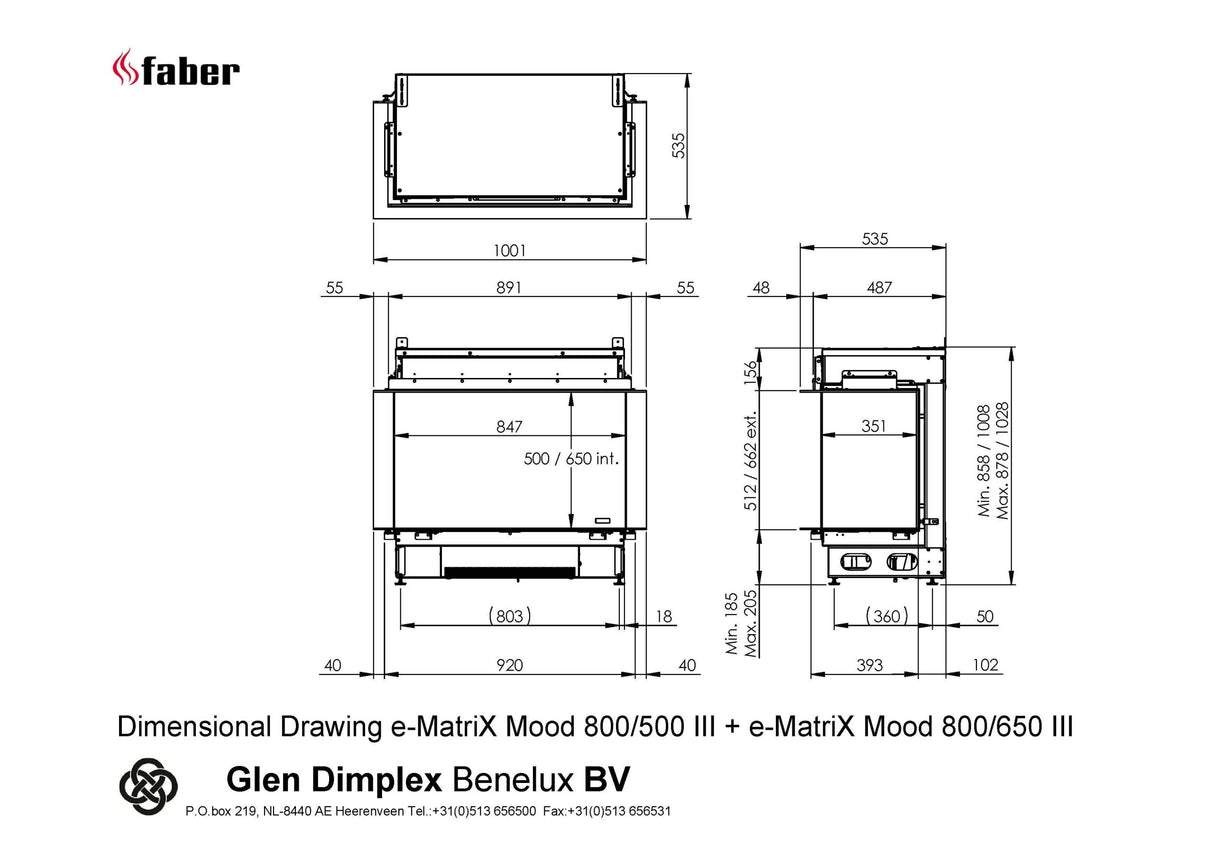 Faber e-MatriX Mood 800/650 III Driezijdig