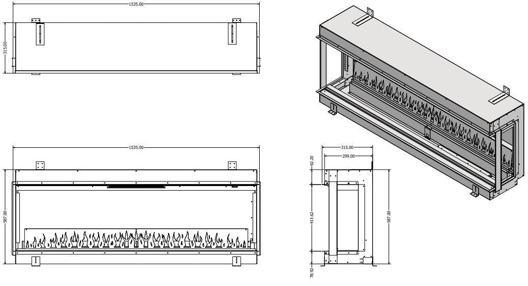 Element4 Elite 150 E Supreme - Elektrische haard