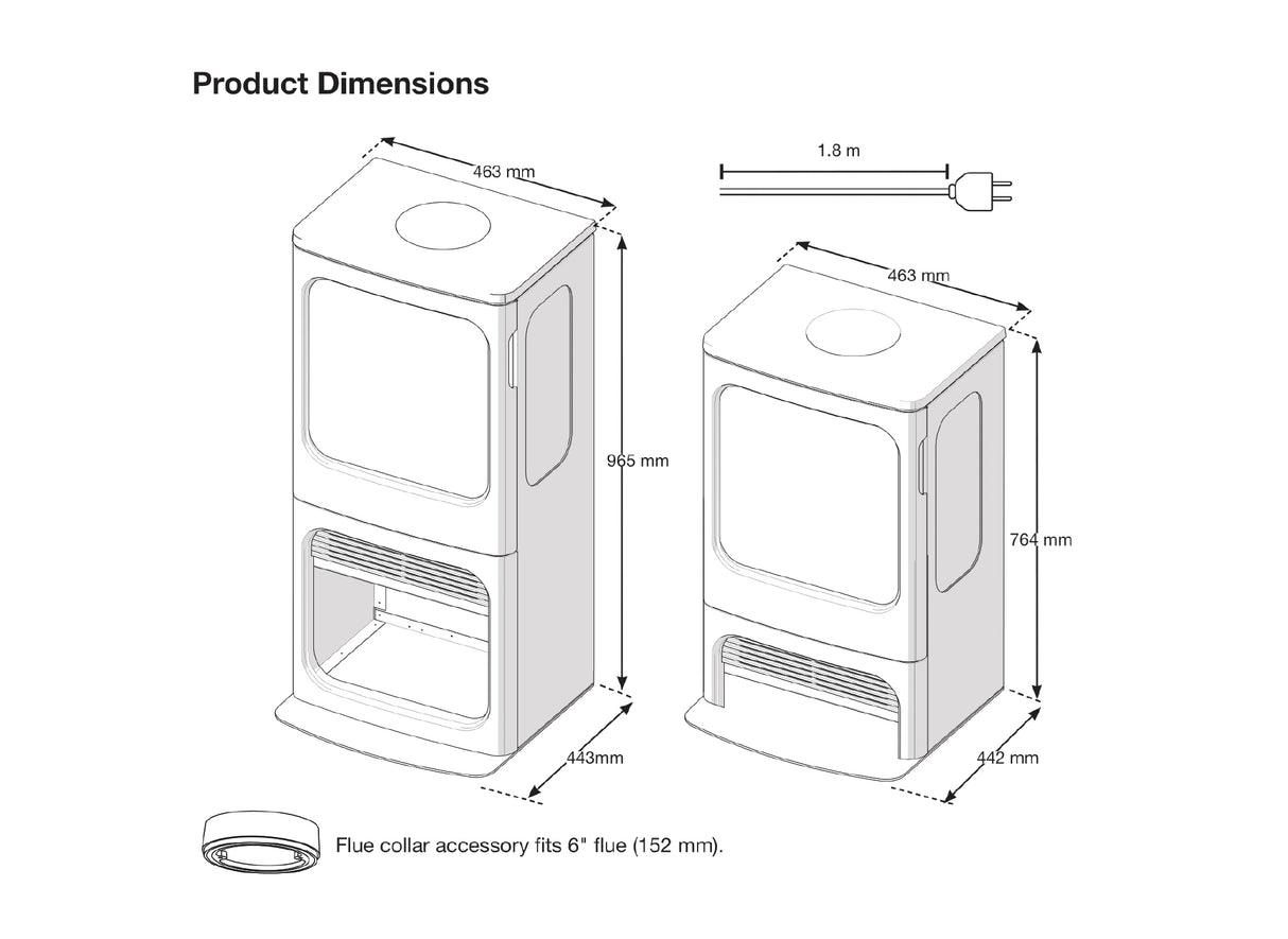 Dimplex Mapleton 100 - Elektrische vrijstaande waterdamphaard