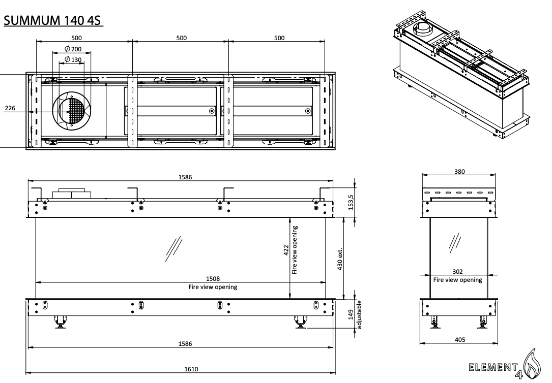 Element4 Summum 140 4-zijdig Bio