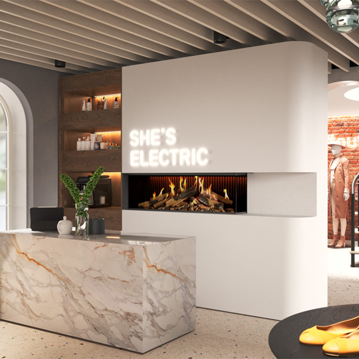 DRU Virtuo 130/2 Evolve - Elektrische 2-zijdig haard - Hologramhaard