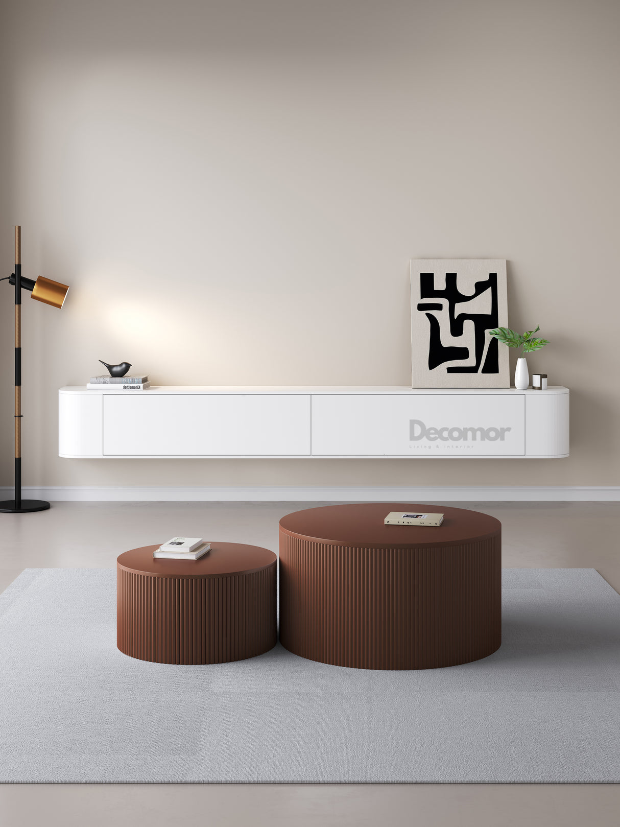 Chic TV meubel Rond - 180cm - Wit