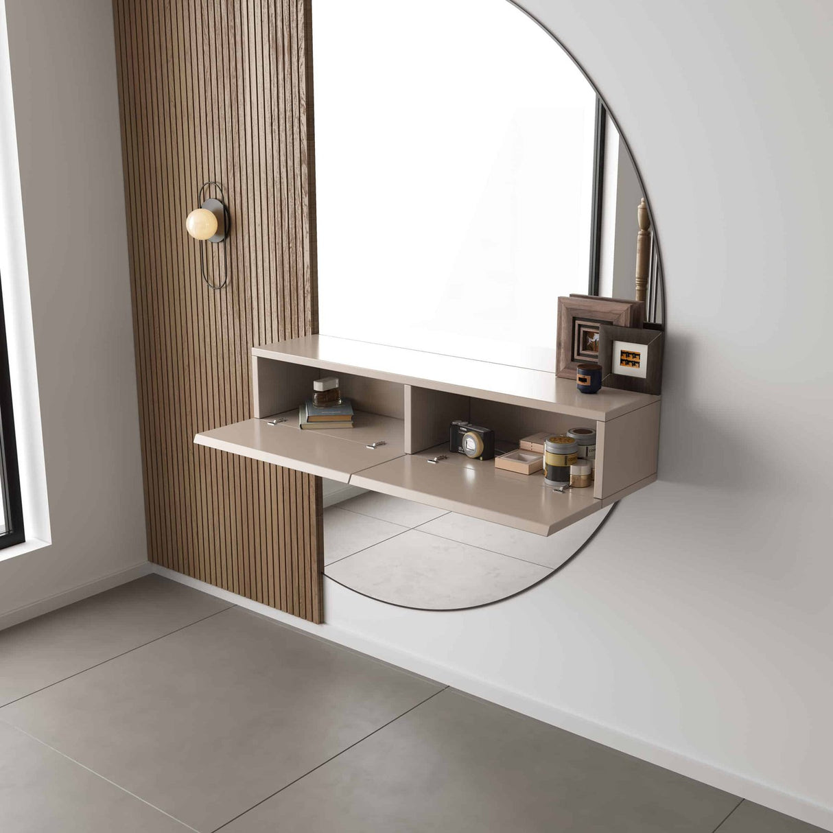 NIEUW! Exclusieve Gangkast Softclose – L100cm x D26cm x H20cm – Japandi Beige