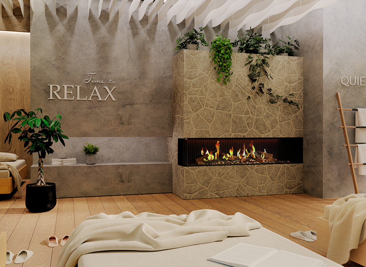 DRU Virtuo 180/2 Evolve - Elektrische 2-zijdig haard - Hologramhaard