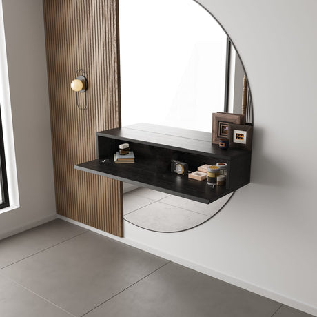 NIEUW! Exclusieve Gangkast Softclose – L60cm x D26cm x H20cm – Zwart Eiken – Black Ash