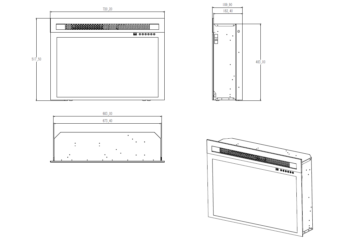 Celesta Supreme sfeerhaard – 72cm
