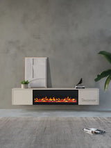 Tv meubel met haard 180cm - Japandi Beige