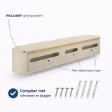 Chic TV meubel Rond - 180cm - Japandi Beige