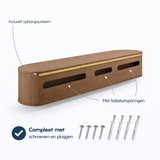 Chic TV meubel Rond - 180cm - Walnoot Eiken