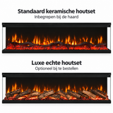 3D Premium Echte Houtset voor 3D Haarden – Realistisch en Luxe Vlambeeld - Maat L