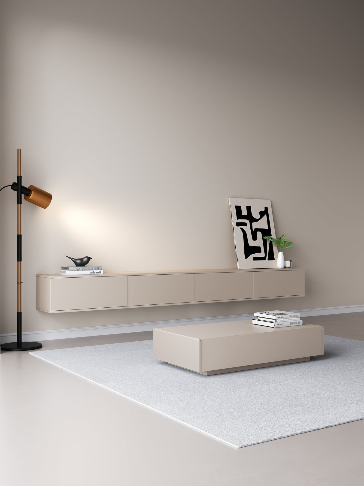 Chic TV meubel 300cm - japandi beige