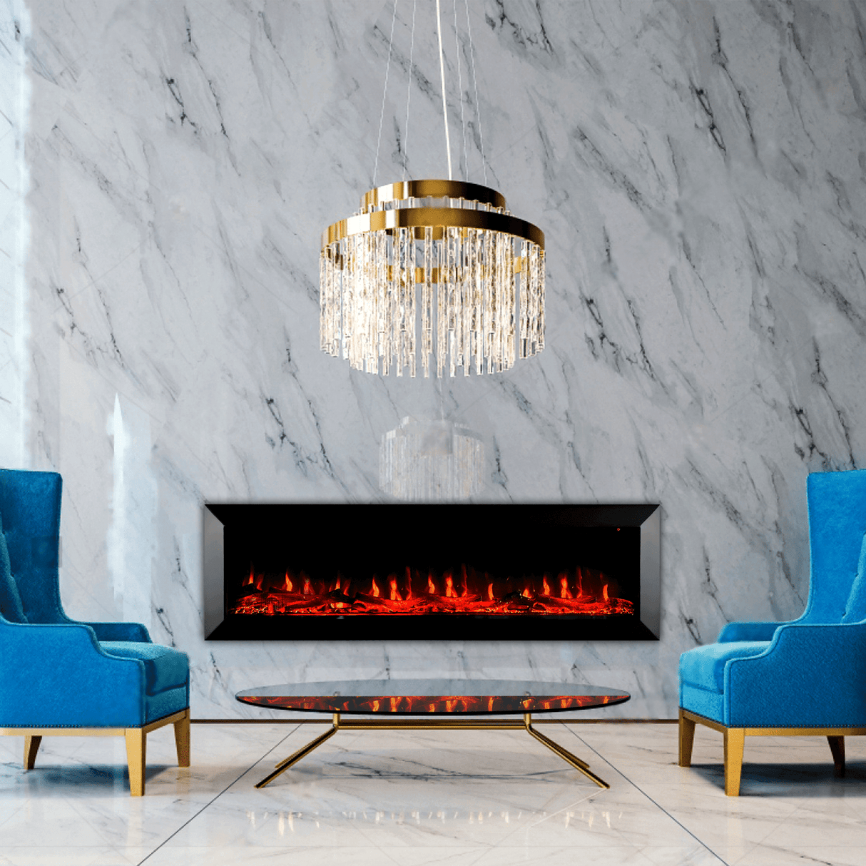 Modern Steel sfeerhaard – 128cm