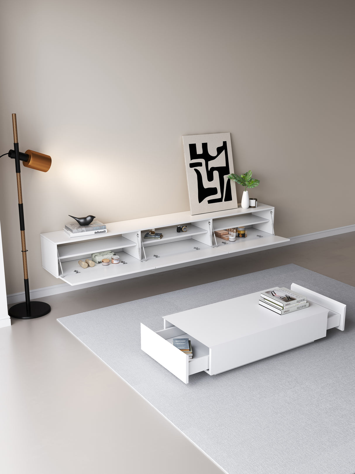 Chic TV meubel 180cm - wit