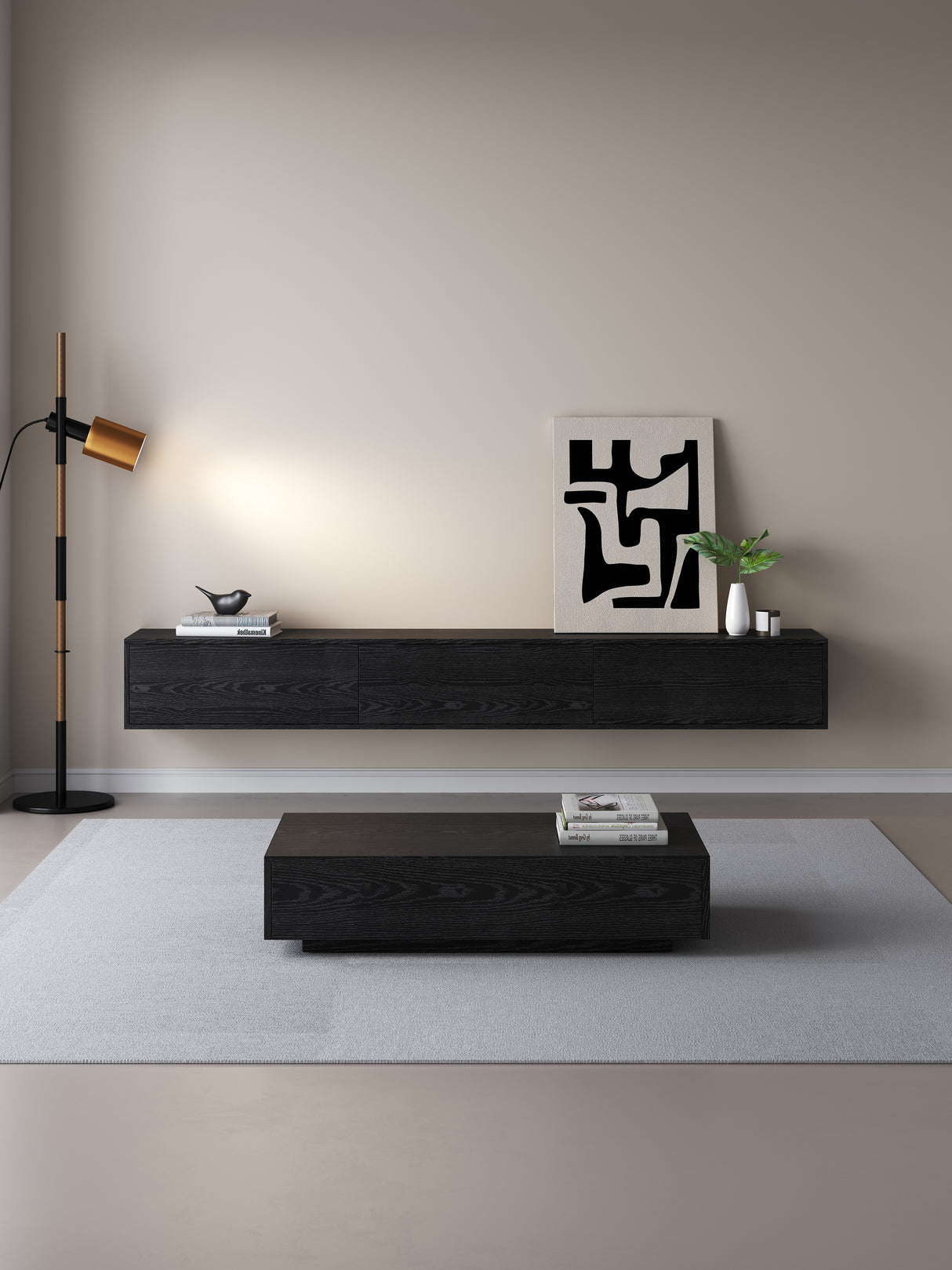 Chic TV meubel 180cm - zwart eiken