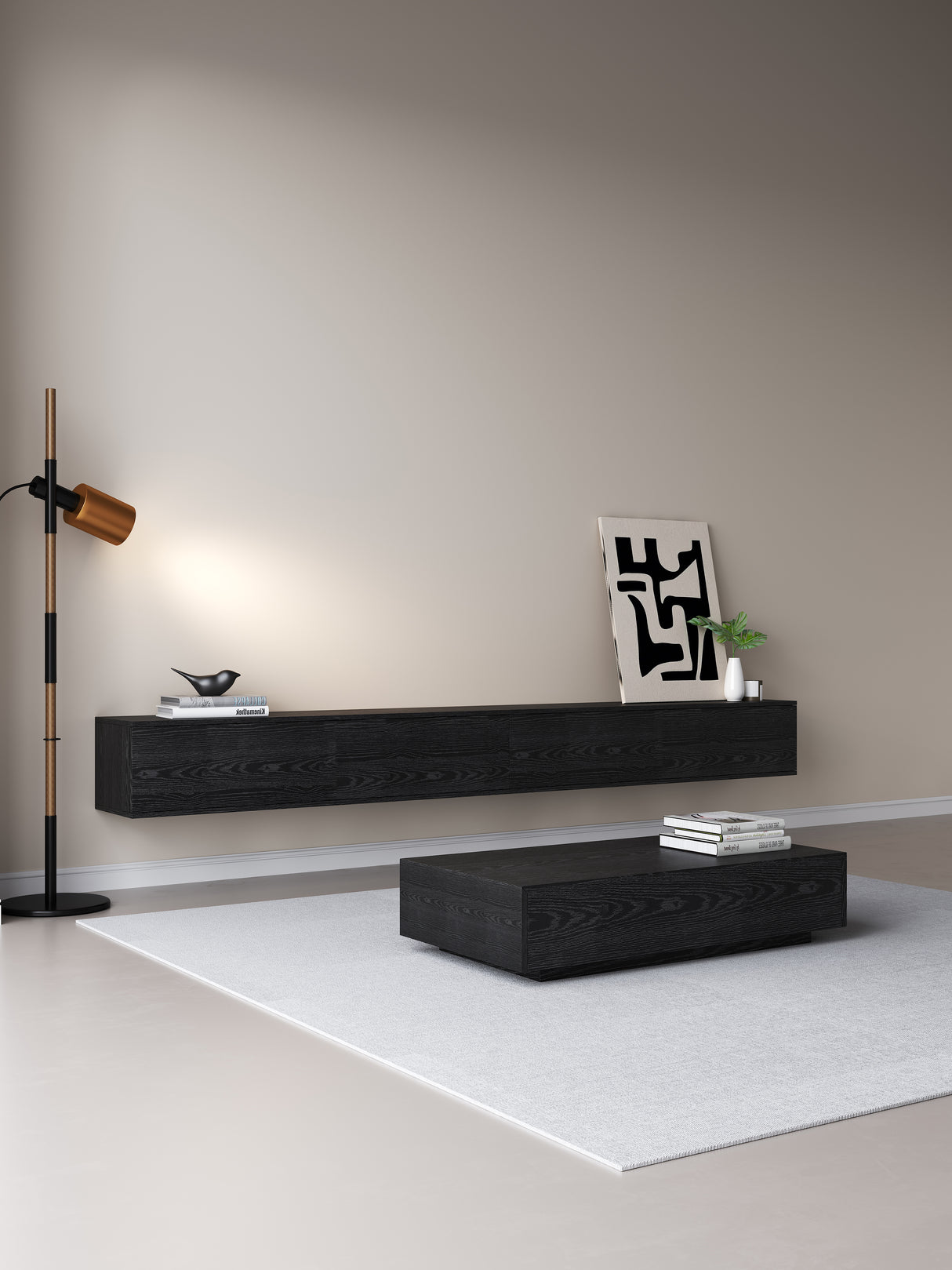 Chic TV meubel 150cm - zwart eiken