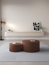 Chic TV meubel Rond - 240cm - Japandi Beige