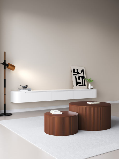 Chic TV meubel Rond - 272cm - Wit