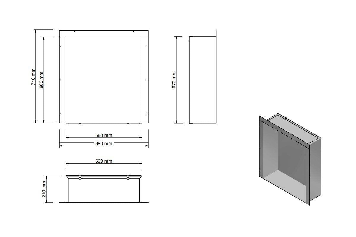 Xaralyn inbouw unit L bio-ethanol haard