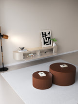Chic TV meubel Rond - 180cm - Japandi Beige