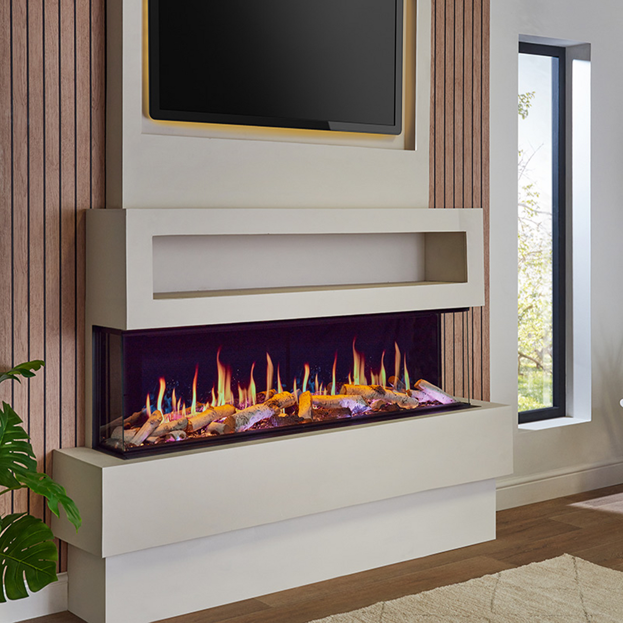 Charlton & Jenrick Luminosa - Elektrische haard - 3 zijdig - 150cm