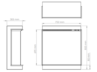 Charlton & Jenrick i-750 Deep - Elektrische haard - 75cm