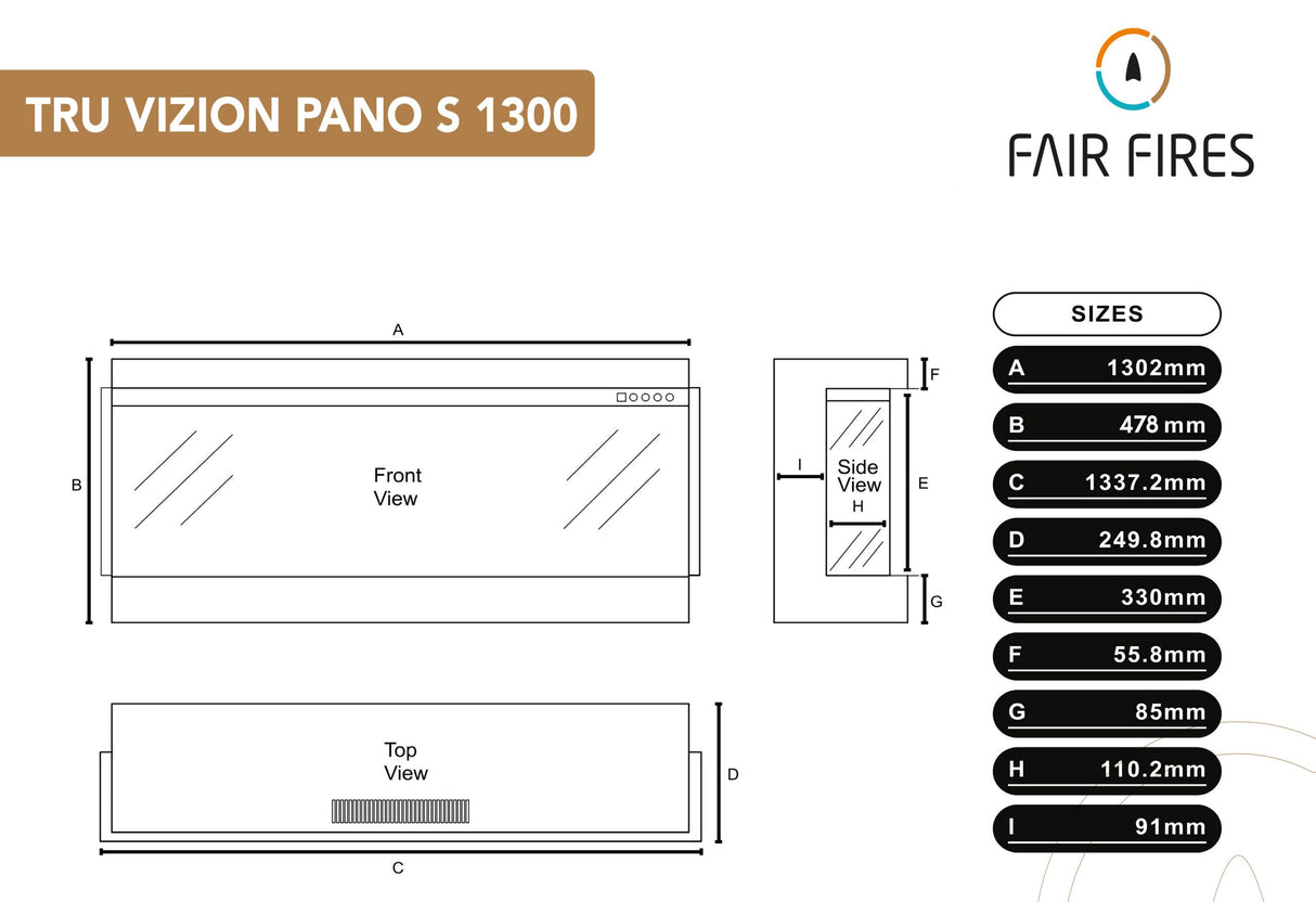 Fair Fires Tru Vizion Pano S 1300