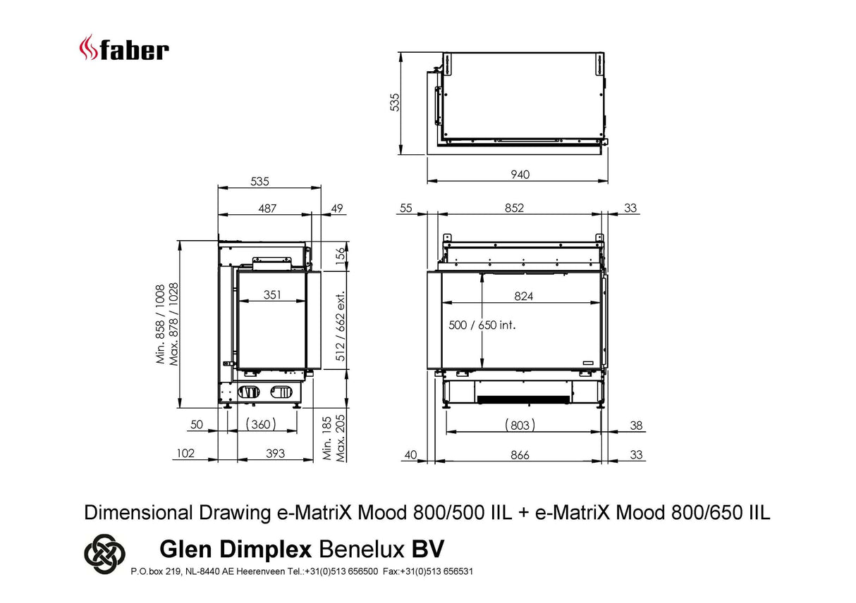 Faber e-MatriX Mood 800/650 II Hoek