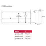 Dimplex Ignite Bold 50 -  Elektrische Inbouwhaard - 188 cm