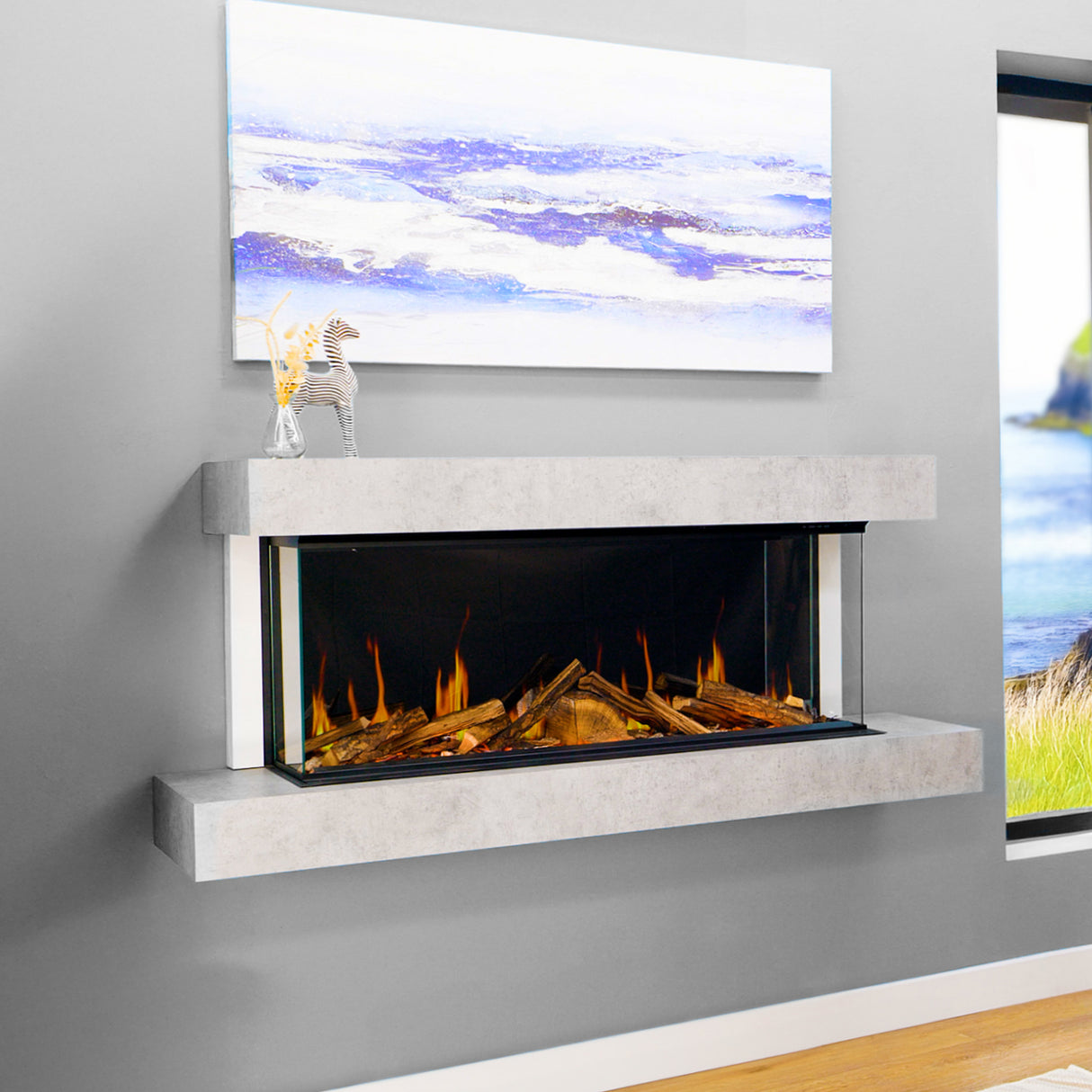 Charlton & Jenrick Luminosa - Elektrische haard - 3 zijdig - 110cm