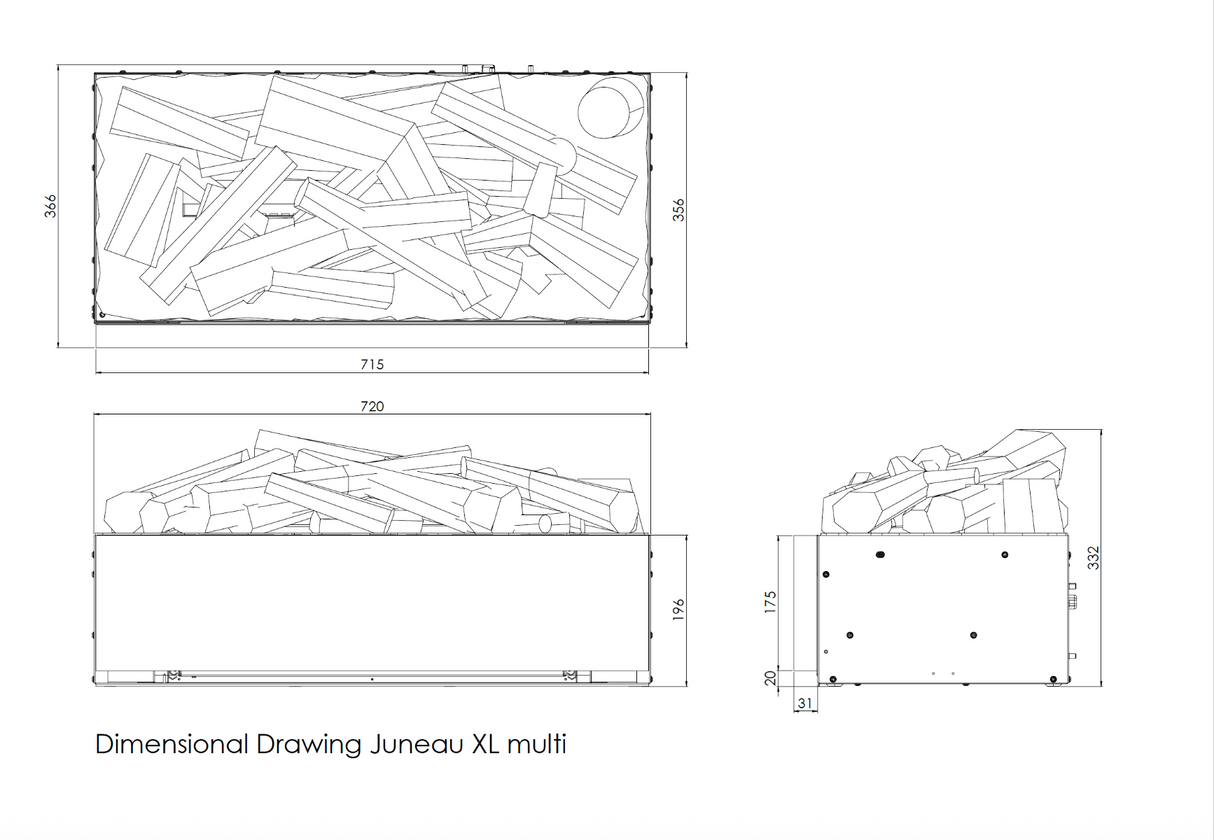 Dimplex Juneau Multi Colour XL elektrische haard