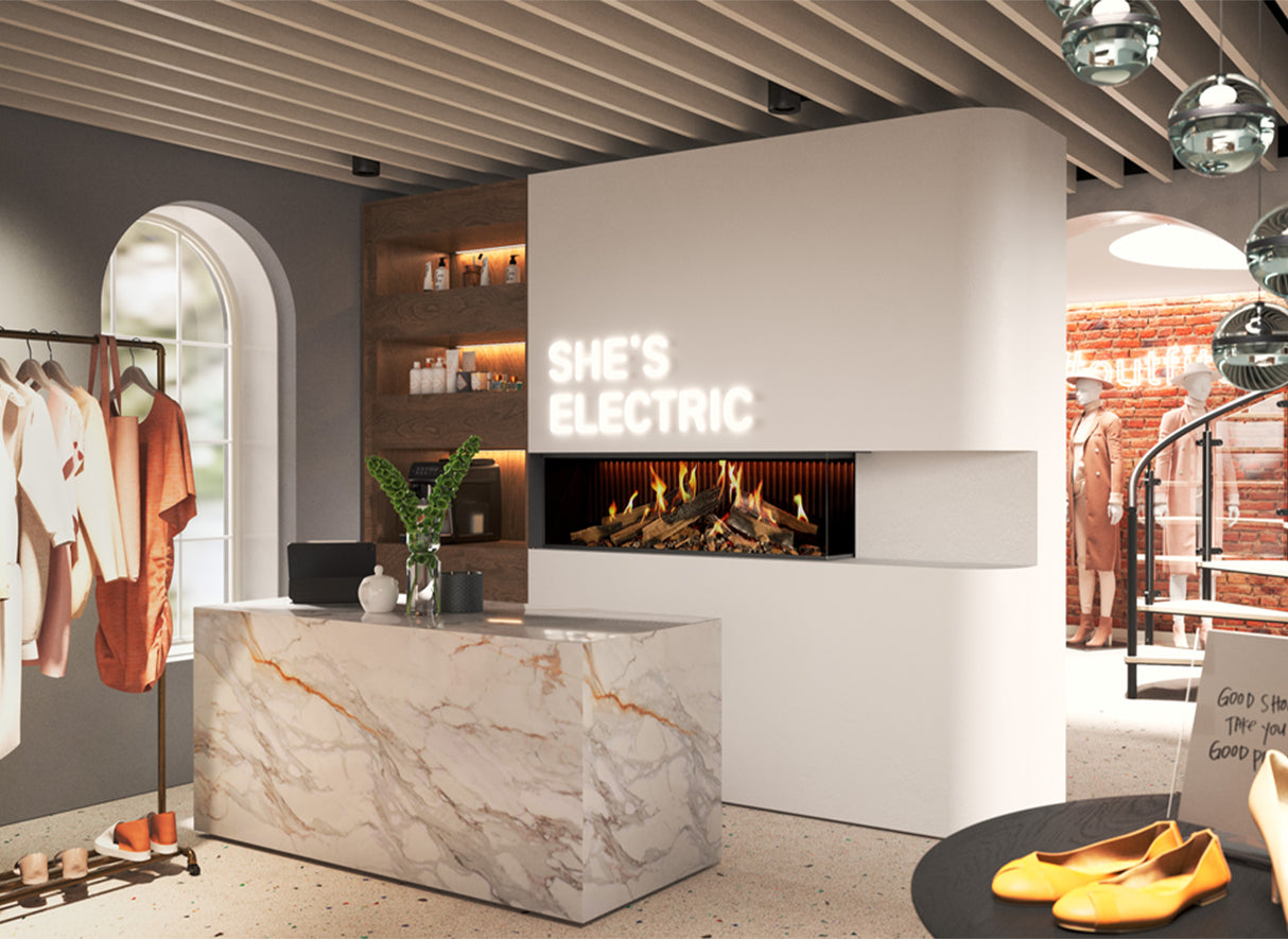 DRU Virtuo 130/2 Evolve - Elektrische 2-zijdig haard - Hologramhaard