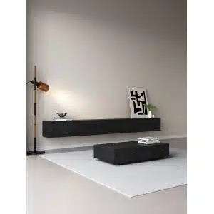 TV meubel zwart eiken 150cm 2