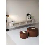 Chic Curve Ronde TV Meubel 240cm - Zwevend – Japandi Beige