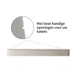 Chic Curve Ronde TV Meubel 240cm - Zwevend – Japandi Beige