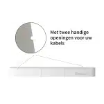 Chic Curve Ronde TV Meubel 240cm - Zwevend – Wit mat