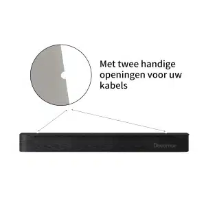 Chic Curve Ronde TV Meubel 180cm – Zwart Eiken – Black Ash